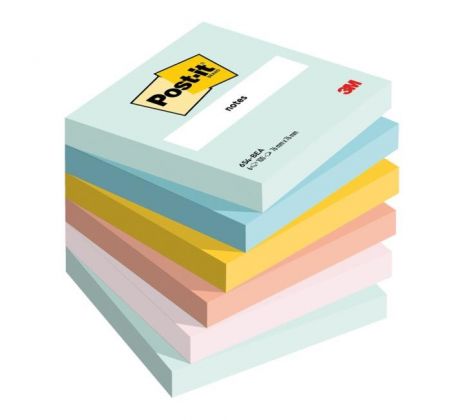 Samolepiaci bloček Post-it BEACHSIDE, veľkosť 76x76 mm, 6 bločkov po 100 lístkov