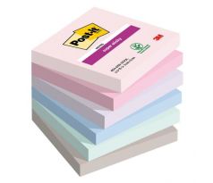 Samolepiaci bloček Post-it Super Sticky SOULFUL, veľkosť 76x76 mm, 6 bločkov po 90 lístkov