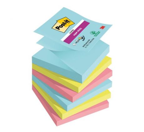 Samolepiace Z-bločky Post-it Super Sticky COSMIC, veľkosť 76x76 mm, 6 bločkov po 90 lístkov
