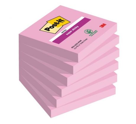 Samolepiaci bloček Post-it Super Sticky svetlo ružové 76x76mm
