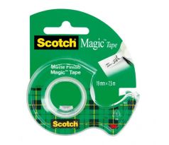 DARČEK - Lepiaca páska Scotch Magic neviditeľná popisovateľná 19 mm x 7,5 m s dispenzorom - Objednaj 5 ks a dostaneš darček 1 ks Sada voskovky a farbičky /BD ( Platí do 30.9.2023)