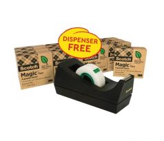 Lepiaca páska Scotch Magic neviditeľná popisovateľná 900 14ks + dispenzor zdarma