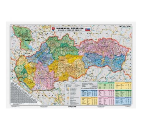 Mapa Slovensko-Kraje a územné obvody