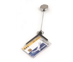 Visačka na plastovú kartu s kotúčom DURABLE CARD HOLDER DE LUXE PRO 85x54mm 10ks