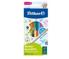 Farbičky Pelikan Bicolor 12 ks 24 farieb