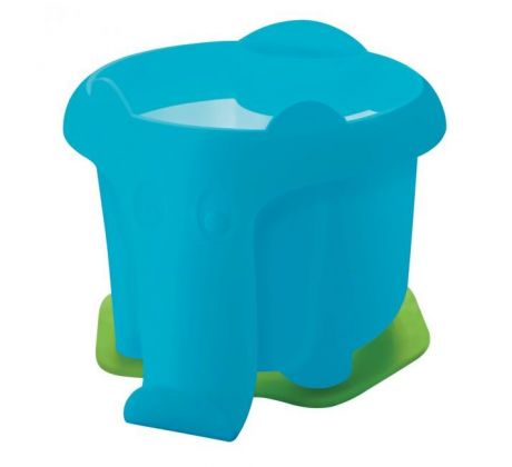 Plastový pohárik Pelikan na vodové farby v tvare slona, modrý