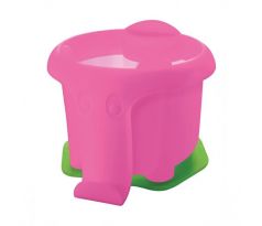 Plastový pohárik Pelikan na vodové farby v tvare slona, ružový
