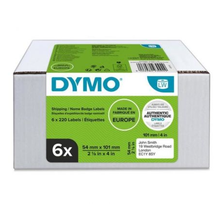 Samolepiace etikety Dymo LW 101x54mm menovky balíky biele 1320ks