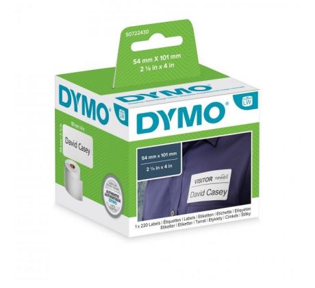 Samolepiace etikety Dymo LW 101x54mm menovky balíky biele