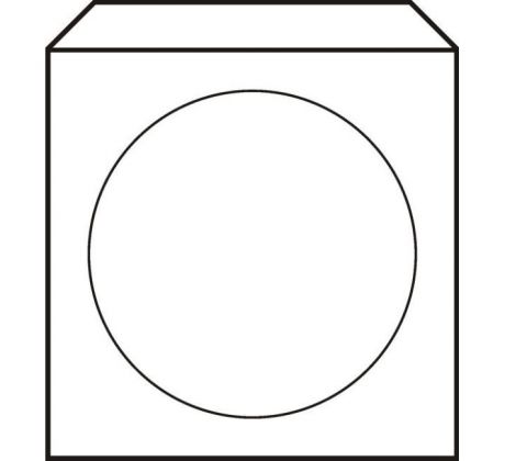 Obálky na CD 125x125 s okienkom 100 ks