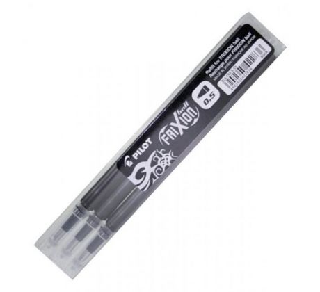 Náhradná náplň do gumovacieho rollera PILOT Frixion 0,5 mm čierna 3ks