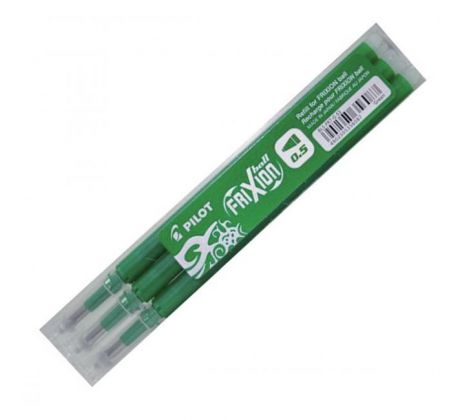 Náhradná náplň do gumovacieho rollera PILOT Frixion 0,5 mm zelená 3ks