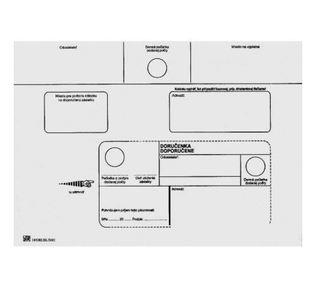 Poštové obálky C5 doručenka, 1000 ks