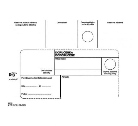 Poštové obálky B6 doručenka,100 ks