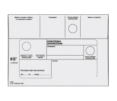 Poštové obálky B6 doručenka,1000 ks