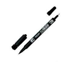 Popisovač obojstranný PILOT Twin Marker BeGreen 0,5 + 0,3 mm čierny