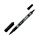 Popisovač obojstranný PILOT Twin Marker BeGreen 0,5 + 0,3 mm čierny