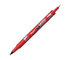 Popisovač obojstranný PILOT Twin Marker BeGreen 0,5 +0,3 mm červený
