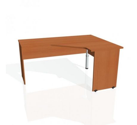 Pracovný stôl Gate, ergo, ľavý, 160x75,5x120 cm, čerešňa/čerešňa