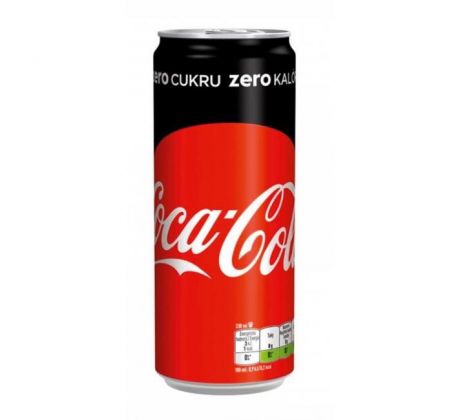 Coca Cola Zero plechovka 24 x 0,33 ℓ