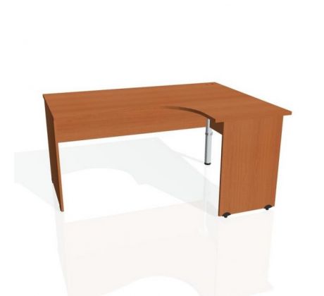 Pracovný stôl Gate, ergo, ľavý, 160x75,5x120 cm, čerešňa/čerešňa