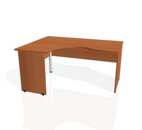 Pracovný stôl Gate, ergo, pravý, 160x75,5x120 cm, čerešňa/čerešňa