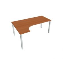Pracovný stôl Uni, ergo, pravý, 180x75,5x120 cm, čerešňa/sivá