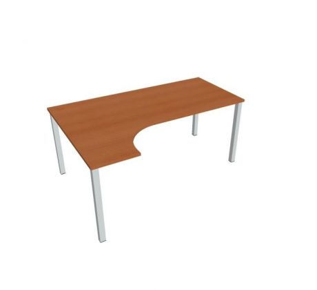Pracovný stôl Uni, ergo, pravý, 180x75,5x120 cm, čerešňa/sivá