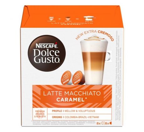 Kávové kapsule DOLCE GUSTO Latte Macchiato Caramel (16 ks)