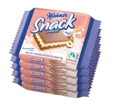 Oblátky Manner Snack Minis lieskovoorieškové 5 x 25 g