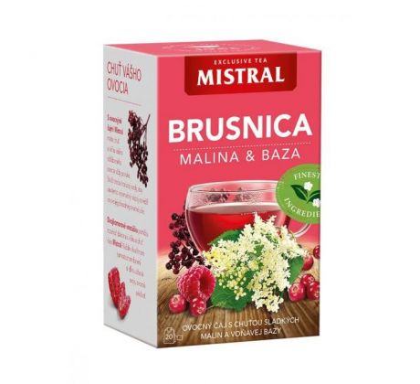 Čaj MISTRAL ovocný HB Brusnica, malina a baza čierna 40 g