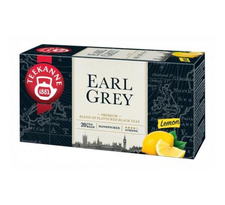 Čaj TEEKANNE čierny Earl Grey Lemon s vitaminom C HB 20 x 1,65g