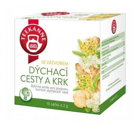 Čaj TEEKANNE hrdlo a dýchacie cesty so zázvorom HB 10 x 2g