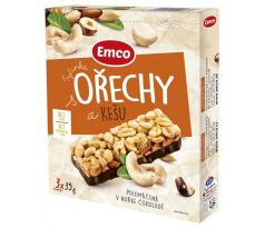 Tyčinka Emco s orechami a kešu 3 x 35 g