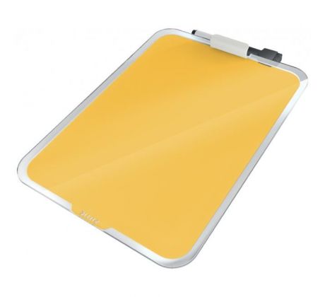Flipchart stolný sklenený Leitz Cosy teplý žltý