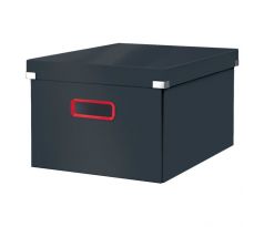 Stredná krabica Click & Store A4 Leitz Cosy zamatová sivá