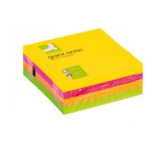 Samolepiaci bloček Q-CONNECT 76x76 mm, 320 l, neónová