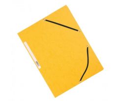 Kartónový obal hladký s gumičkou Q-CONNECT žltý