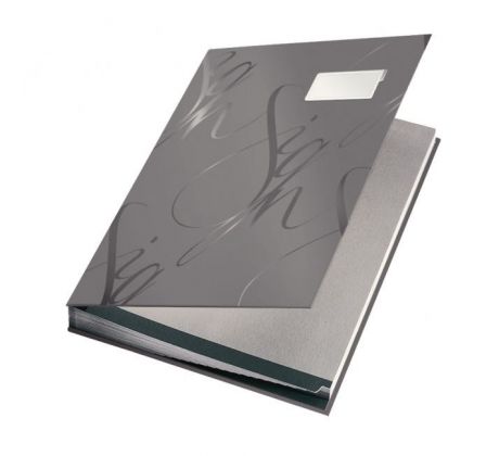 Podpisová kniha designová Leitz sivá