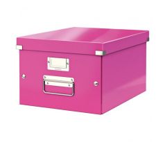 Stredná krabica Click & Store ružová