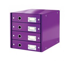Zásuvkový box Leitz Click & Store 4 zásuvky purpurový