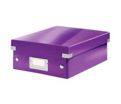 Malá organizačná krabica Click & Store purpurová