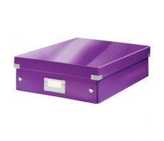 Stredná organizačná krabica Click & Store purpurová