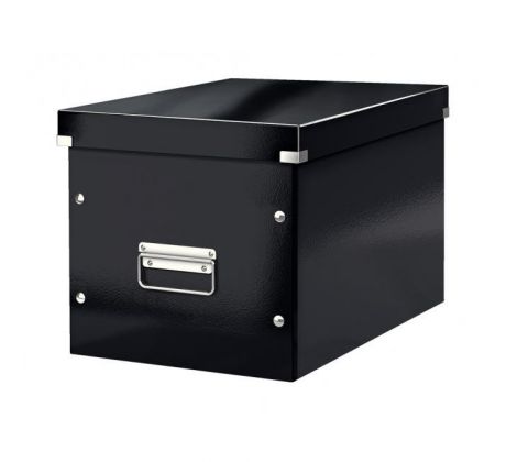 Štvorcová krabica Click & Store A4 čierna