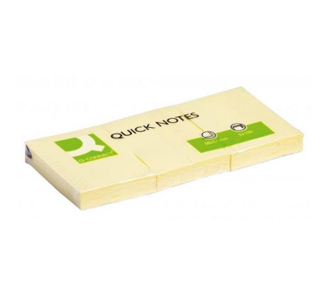 Samolepiaci bloček Q-CONNECT žltý 38x51mm 3x100 l