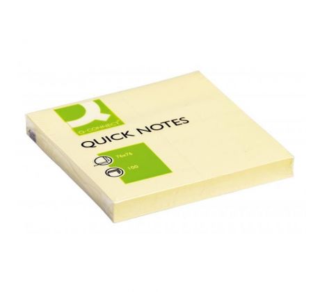 Samolepiaci bloček Q-CONNECT žltý 76x76 mm