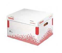 Archívna krabica Esselte Speedbox so sklápacím vekom biela/červená