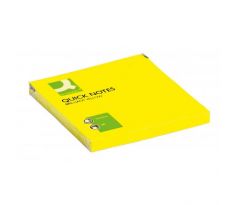 Samolepiaci bloček Q-CONNECT neónové 76x76mm žlté