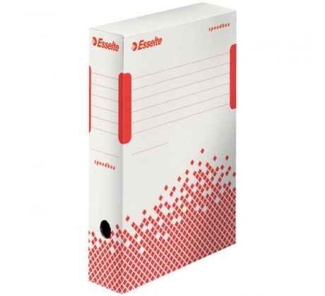 Archívny box Esselte Speedbox 80mm biely/červený