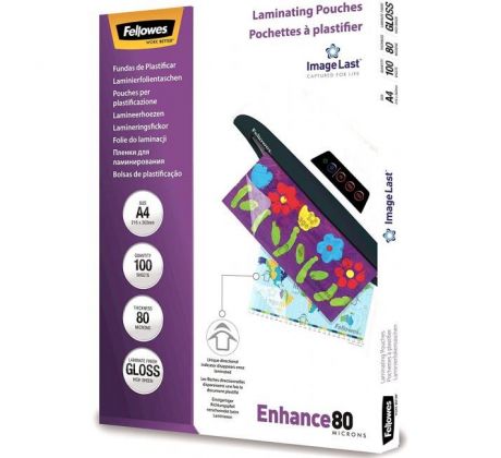 Laminovacie fólie Fellowes 216x303 A4 80mic